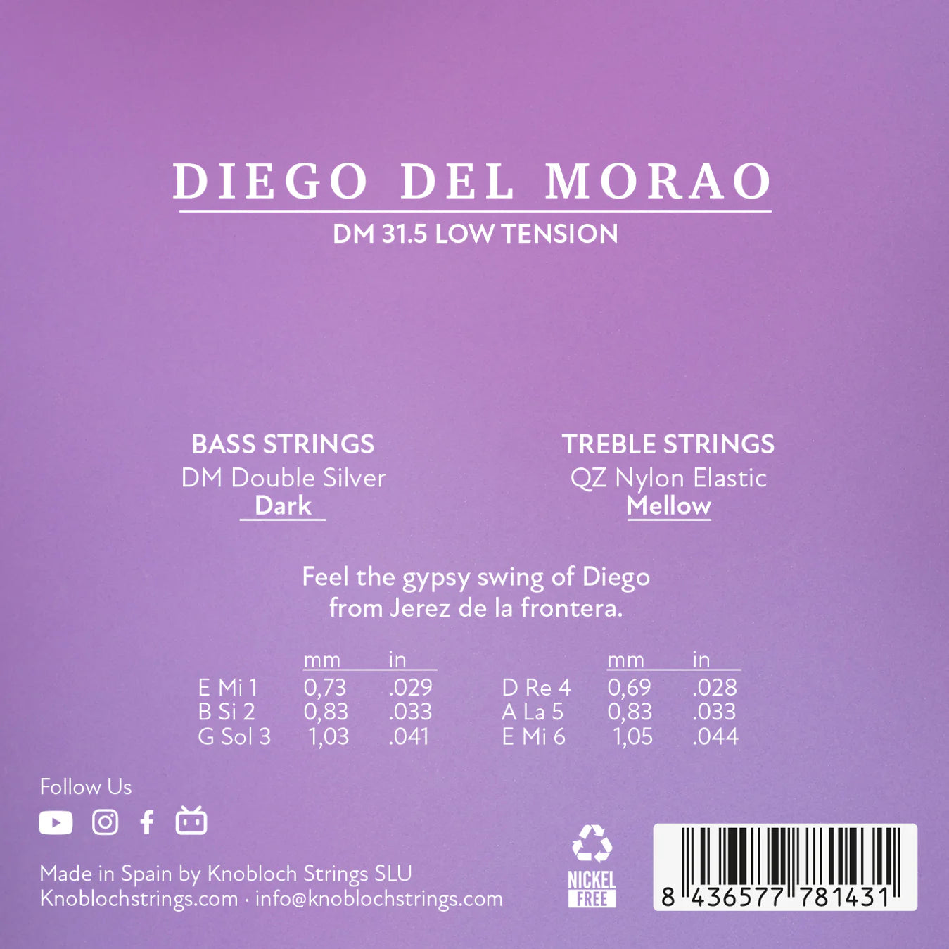 Dây Đàn Guitar Classic Knobloch Diego Del Morao