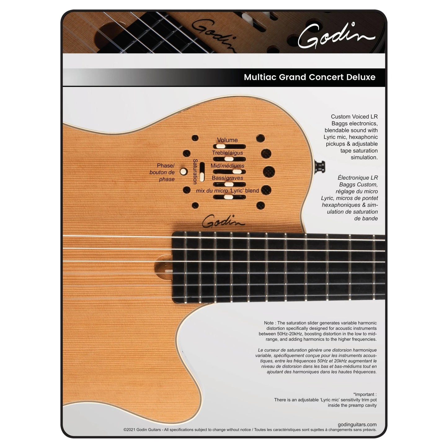 Đàn Guitar Silent Classic Godin Multiac Grand Concert Deluxe