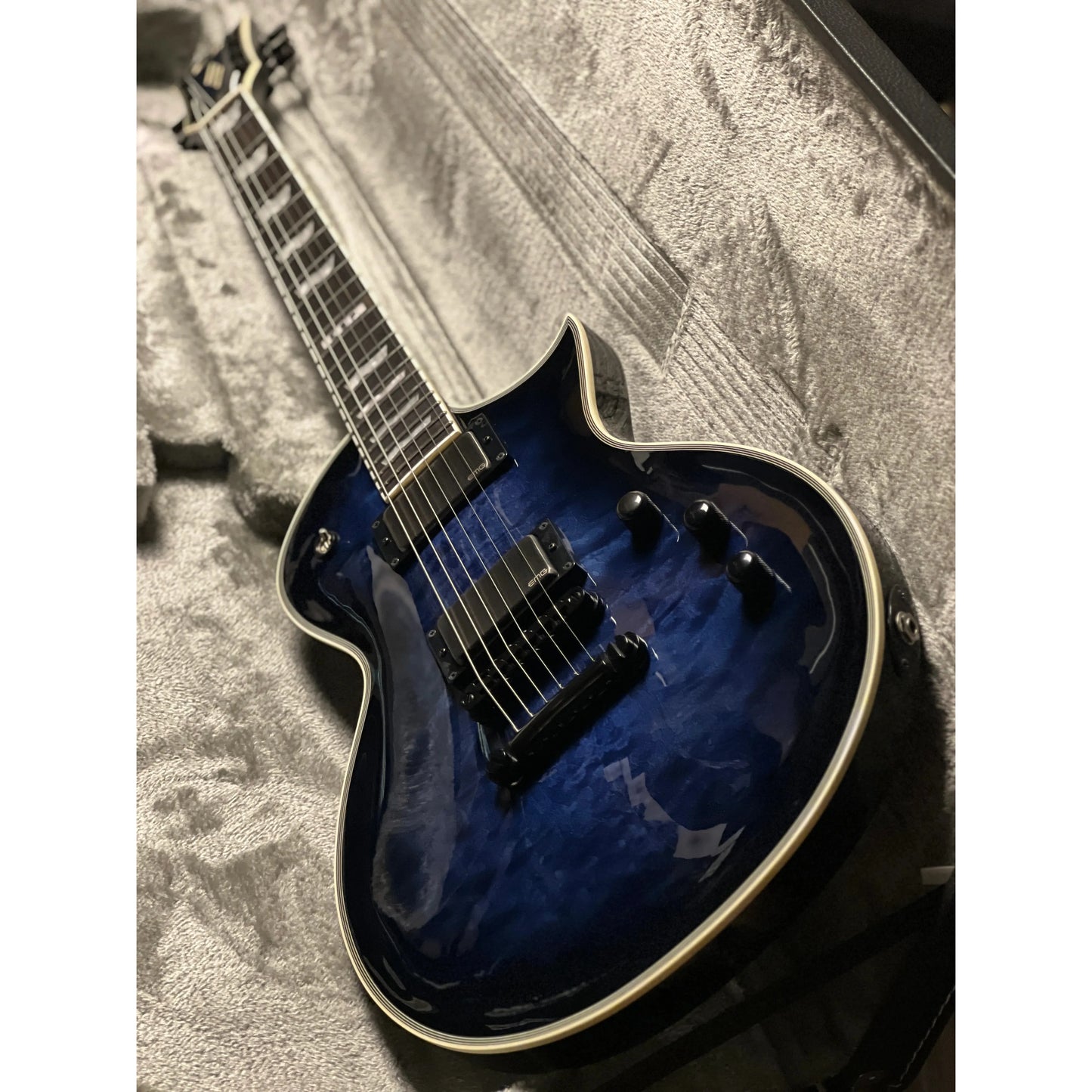 Đàn Guitar Điện ESP E-II Eclipse Quilted Maple, Reindeer Blue