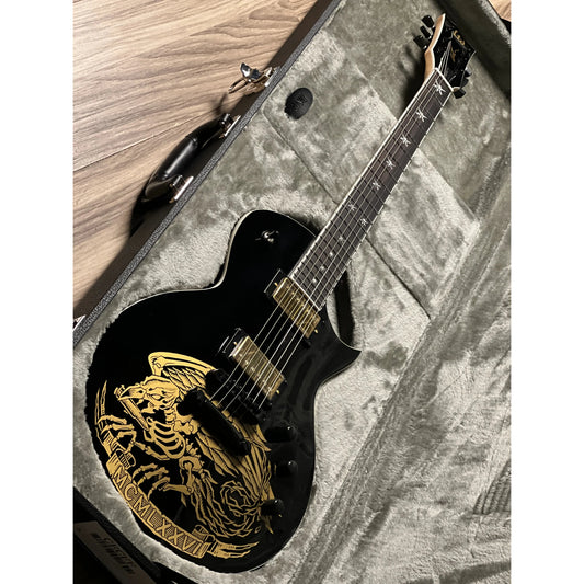 Đàn Guitar Điện ESP Will Adler Warbird Distressed, Distressed Black w/ Warbird Graphic
