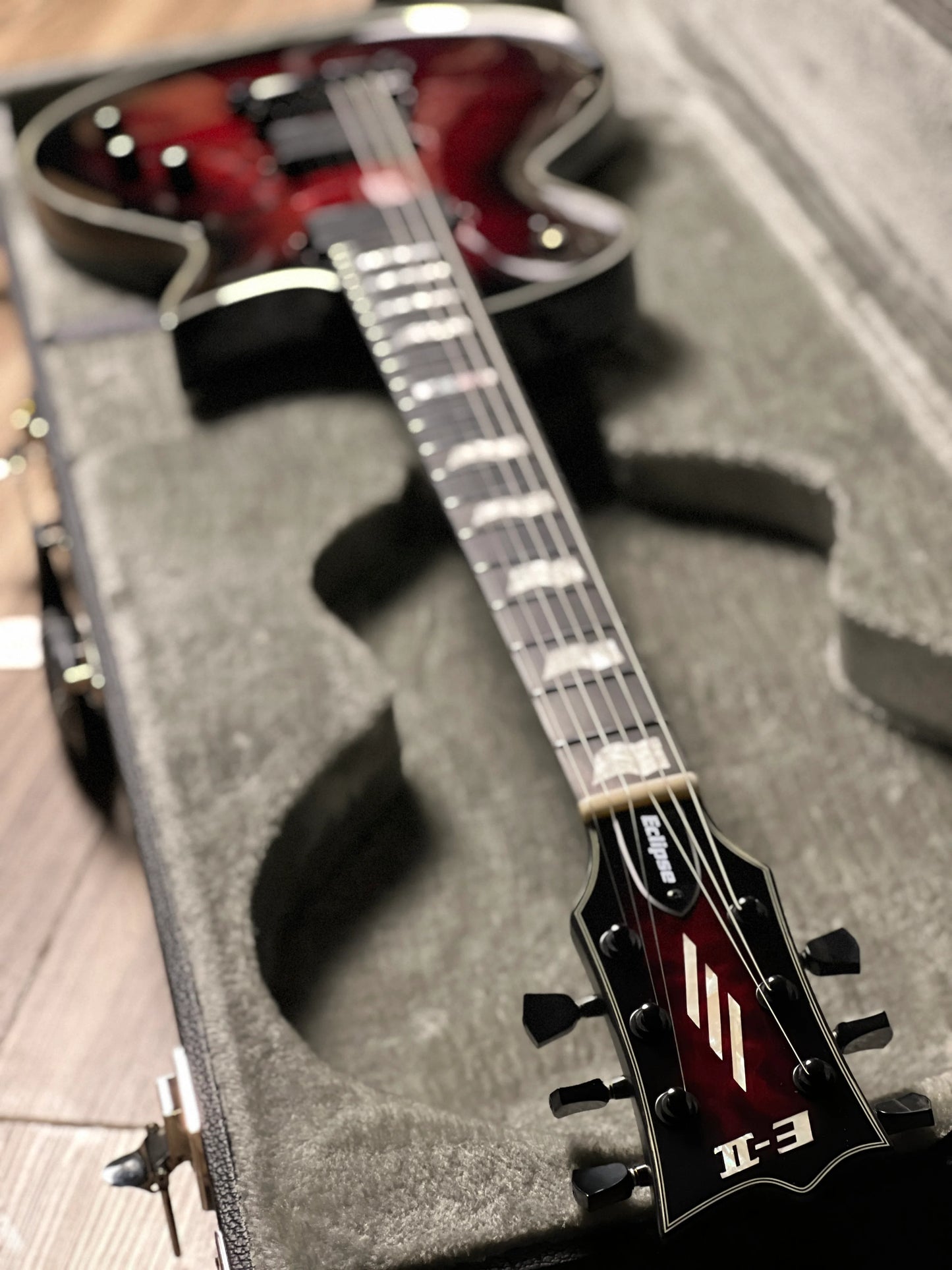 Đàn Guitar Điện ESP E-II Eclipse Quilted Maple, See Thru Black Cherry Sunburst