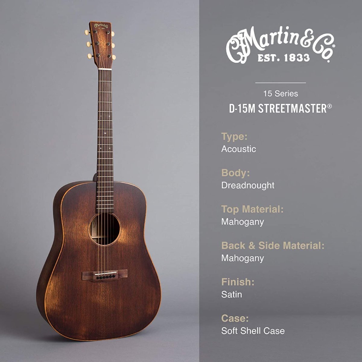 Đàn Guitar Acoustic Martin D-15M StreetMaster 15 Series-King Music