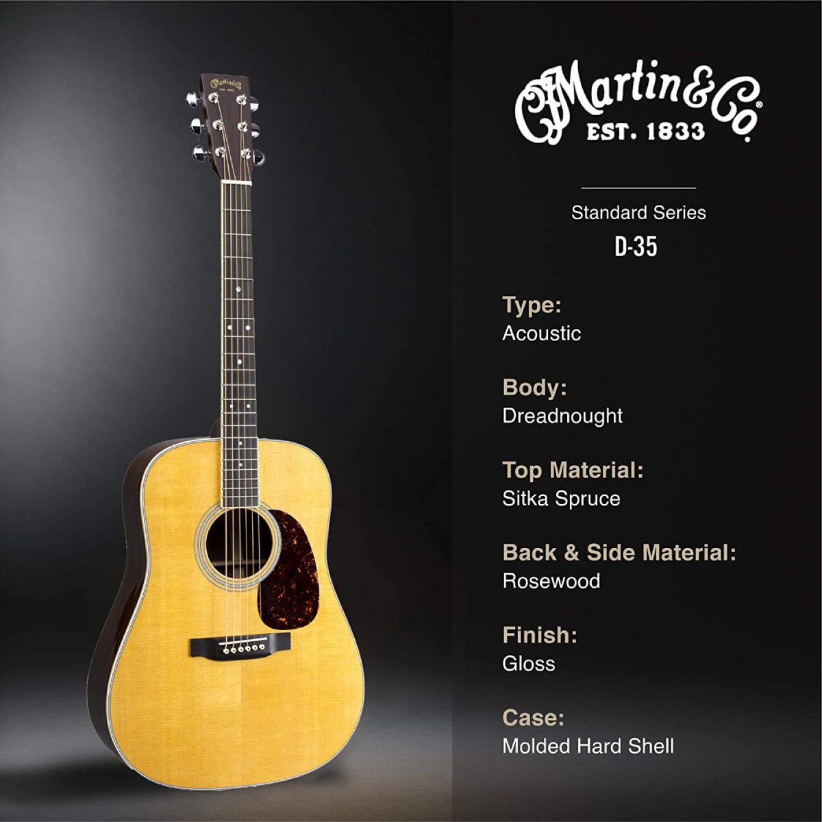 Đàn Guitar Acoustic Martin D-35 Standard Series-King Music