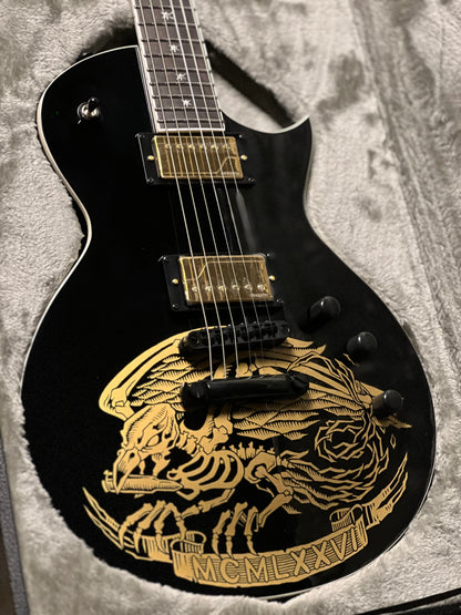 Đàn Guitar Điện ESP Will Adler Warbird Distressed, Distressed Black w/ Warbird Graphic