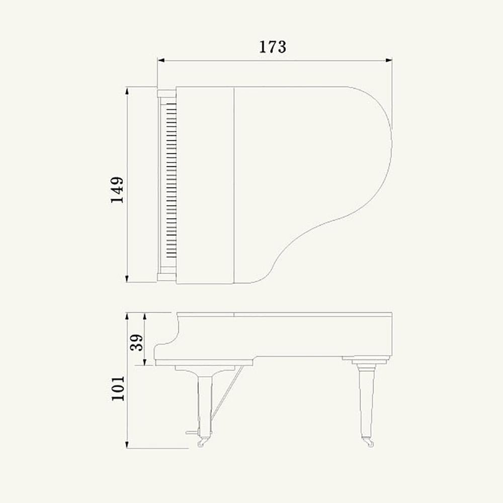 Grand Piano Yamaha C2X Chrome-King Music