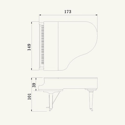 Grand Piano Yamaha C2X Chrome-King Music