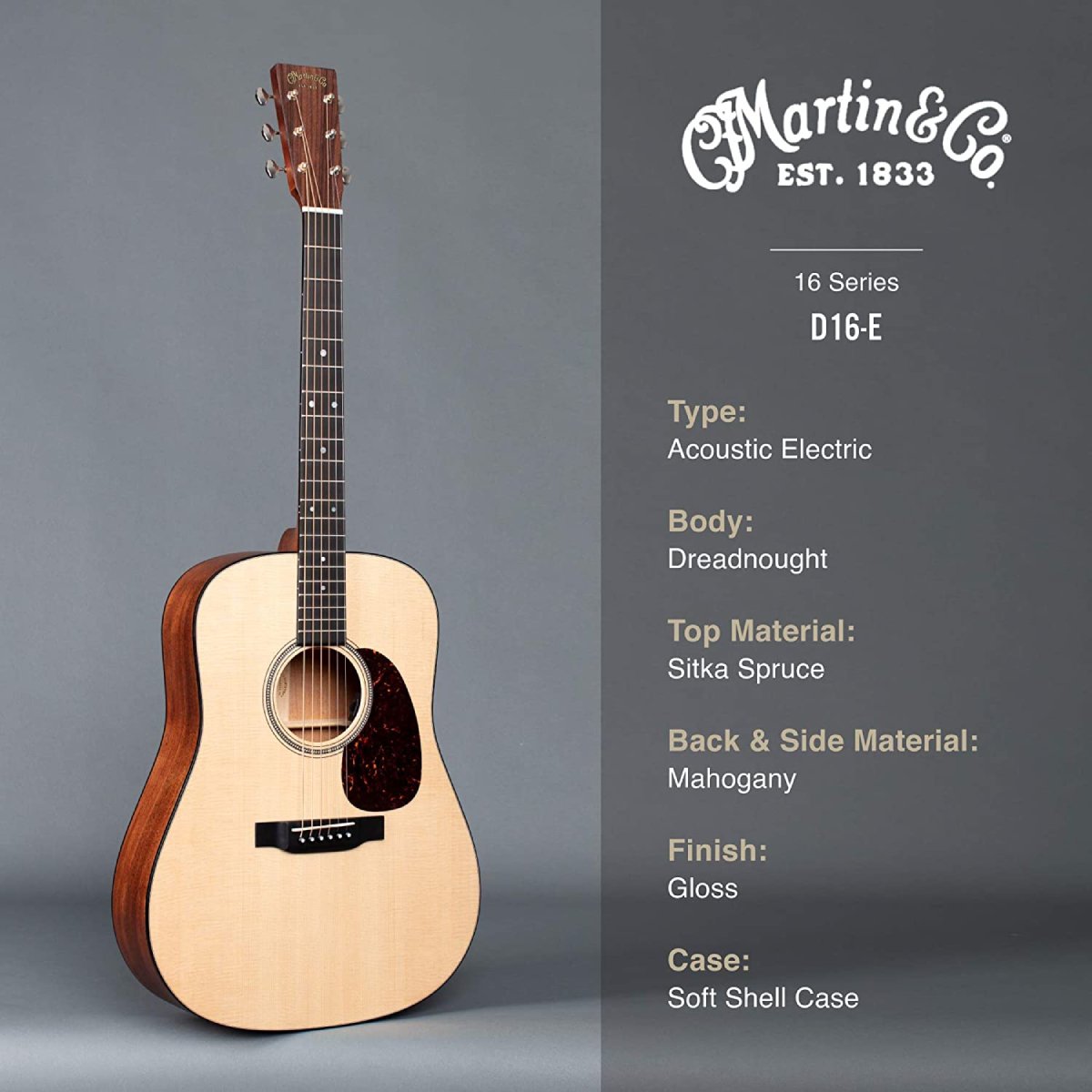 Đàn Guitar Acoustic Martin D-16E 16&17 Series-King Music