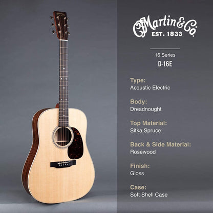Đàn Guitar Acoustic Martin D-16E 16&17 Series-King Music
