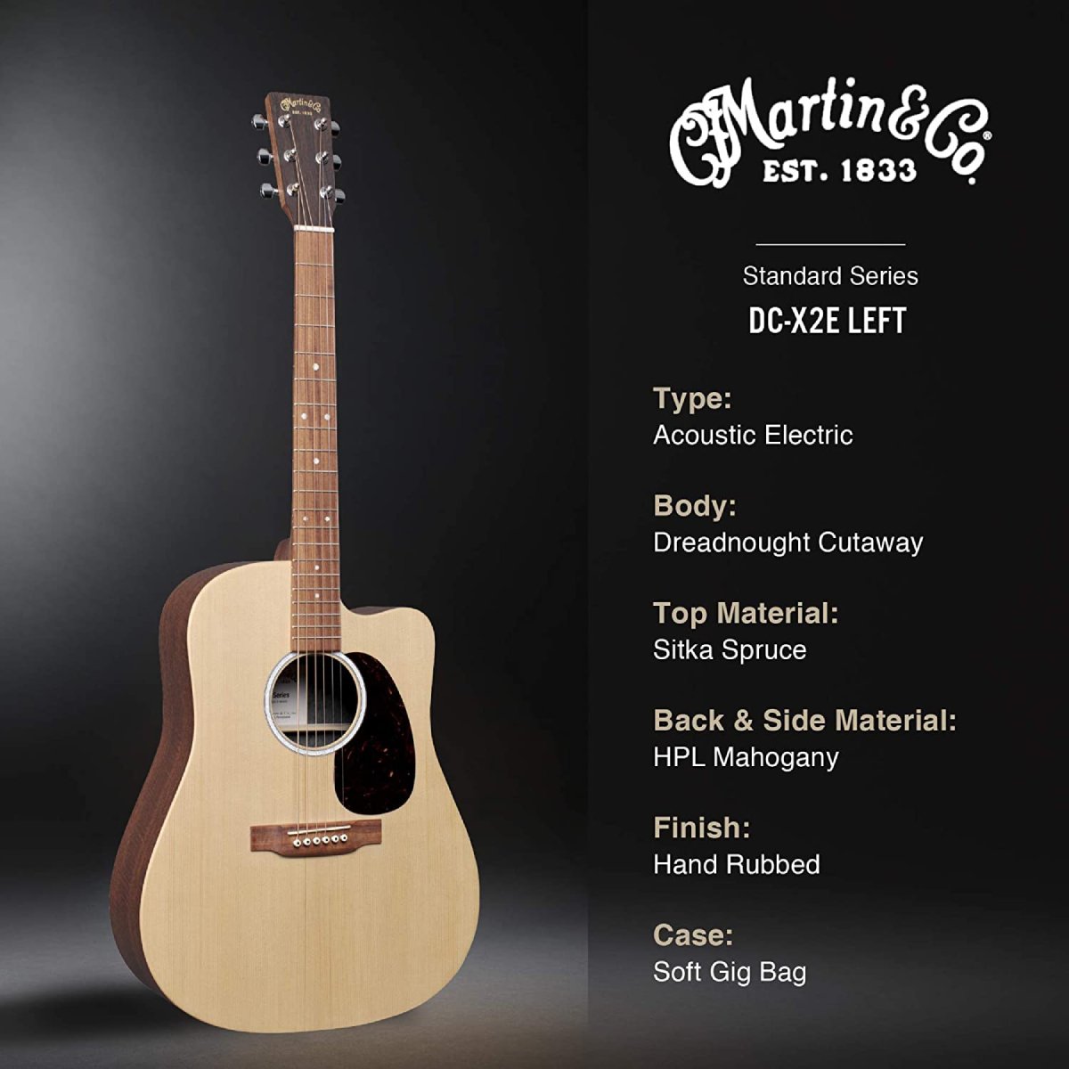 Đàn Guitar Acoustic Martin DC-X2E X Series-King Music