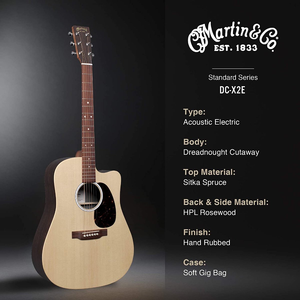 Đàn Guitar Acoustic Martin DC-X2E X Series-King Music