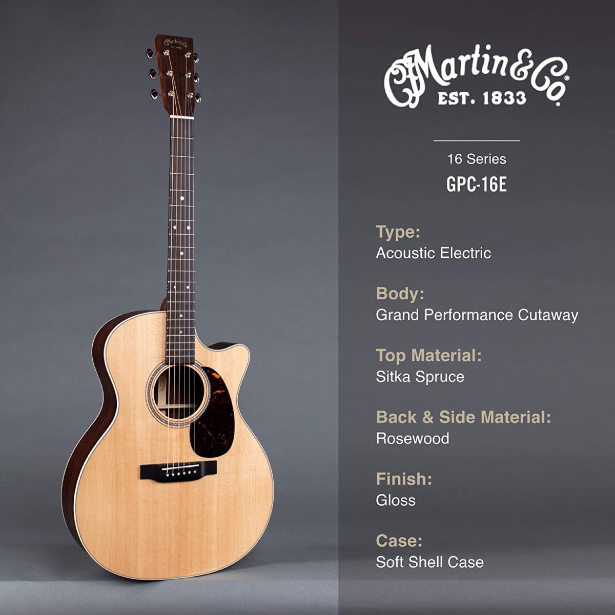 Đàn Guitar Acoustic Martin GPC-16E 16 Series-King Music