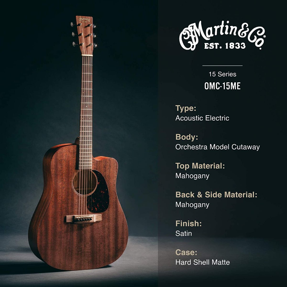 Đàn Guitar Acoustic Martin OMC-15ME 15 Series-King Music