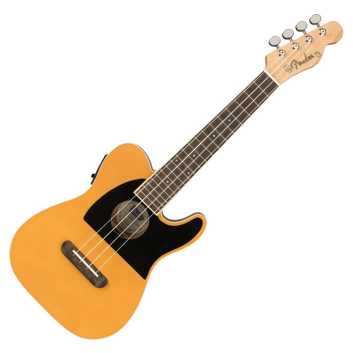 Đàn Ukulele Fender Fullerton Tele FB Walnut Concert, Butterscotch Blonde-King Music