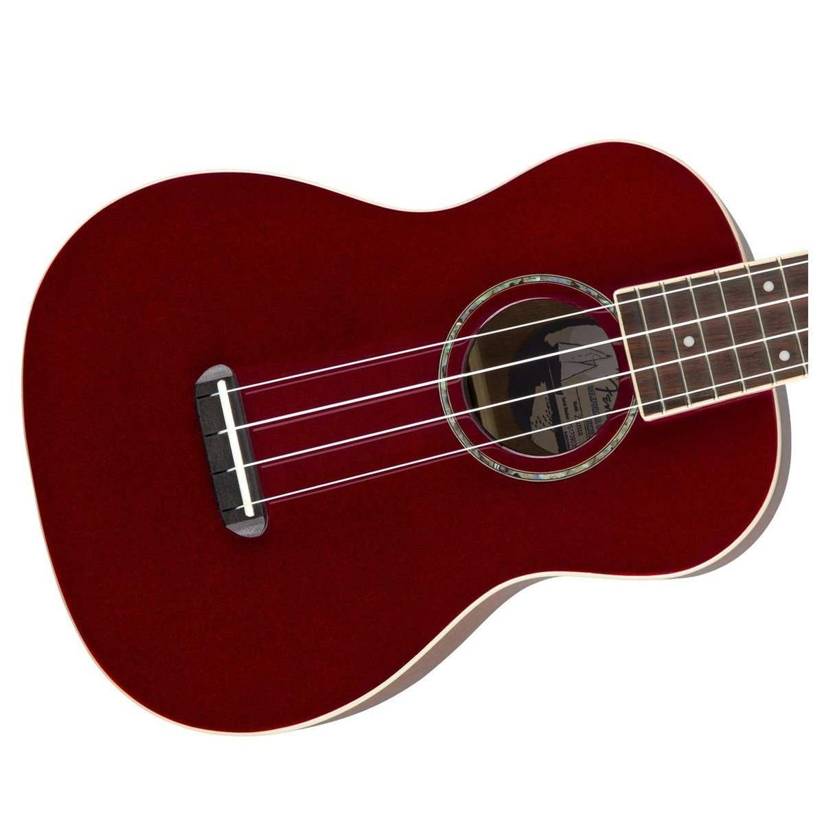Đàn Ukulele Fender Zuma Classic FB Walnut Concert, Candy Apple Red-King Music