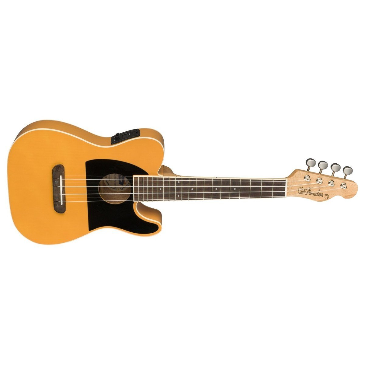 Đàn Ukulele Fender Fullerton Tele FB Walnut Concert, Butterscotch Blonde-King Music