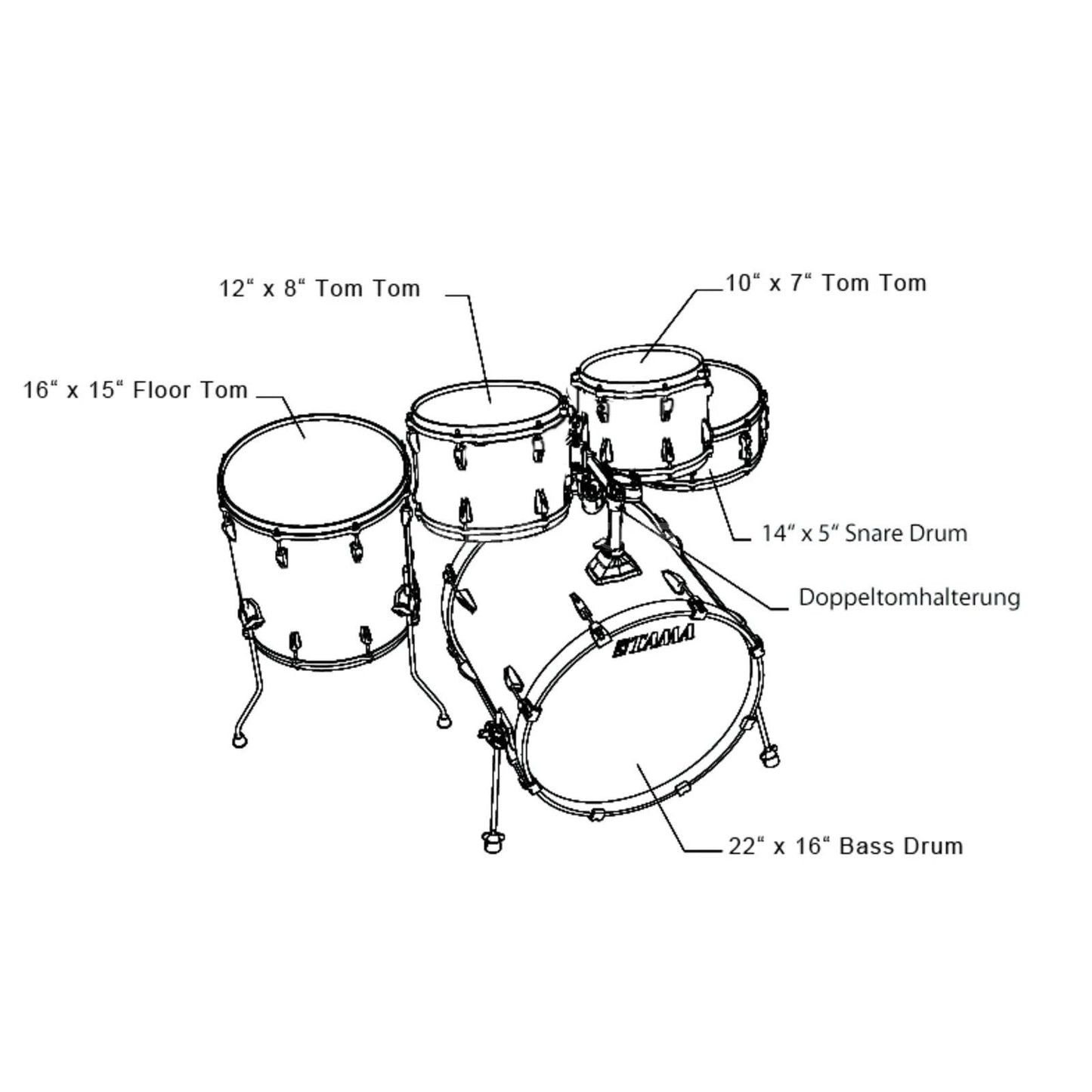 Trống Cơ TAMA RM52KH6C-WH, White